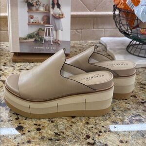 Naked Feet Beige Platform Mules